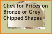 Click for prices on pencil and flat polished heavy bronze arches
