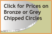 Click for prices on pencil and flat polished heavy bronze circles