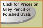 Bronze or grey ovals with flat or pencil polished edges