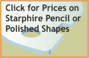Starphire (crystal clear) arches with pencil or flat polished edges