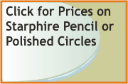 Starphire (crystal clear) circles with pencil or flat polished edges