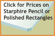 Starphire (crystal clear) rectangles with pencil or flat polished edges