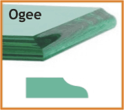 Choose from Ogee or 1/2 Bullnose edges