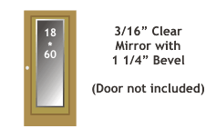 18 * 60 rectangular mirror for bathroom door