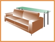 Glass tops for sofa tables