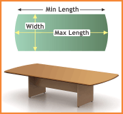 Surfboard shaped conference table